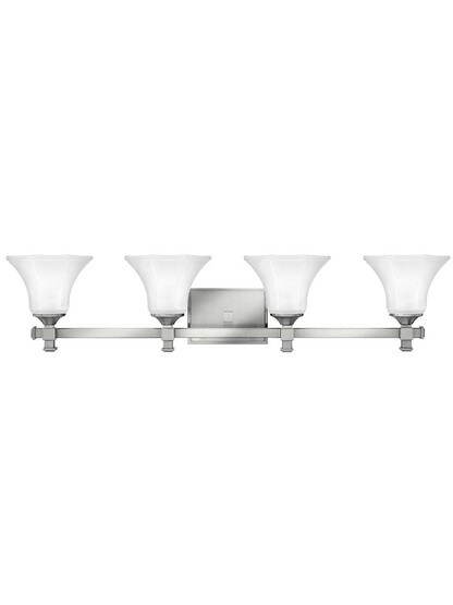 Abbie 4-Light Bath Sconce in Brushed Nickel.